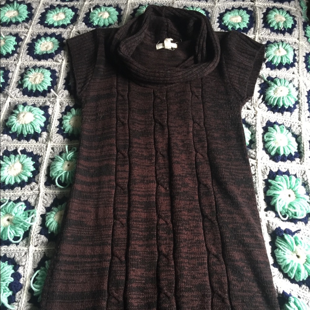GUC brown and black sweater dress